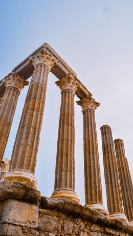 Evora, Portugal, columns Wallpaper 640x1136