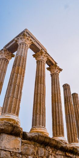 Evora, Portugal, columns Wallpaper 720x1440