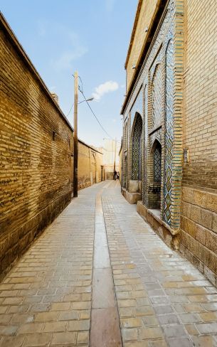 Обои 1200x1920 Шираз, провинция Фарс, Иран, старая улочка
