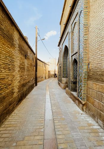 Обои 1640x2360 Шираз, провинция Фарс, Иран, старая улочка
