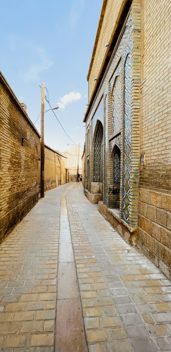Обои 1080x2220 Шираз, провинция Фарс, Иран, старая улочка