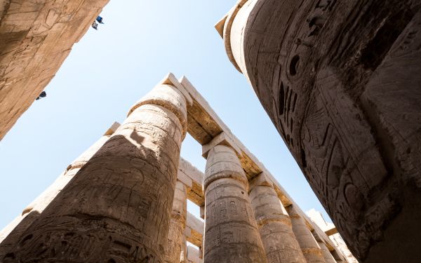 Обои 1920x1200 Египет, колонны, иероглифы