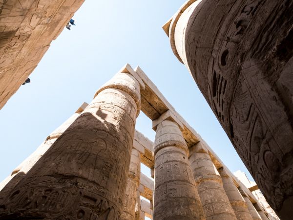 Egypt, columns, hieroglyphs Wallpaper 1024x768