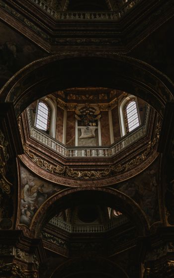 film photography, frescoes, dome Wallpaper 1600x2560