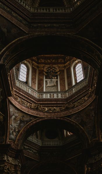film photography, frescoes, dome Wallpaper 600x1024