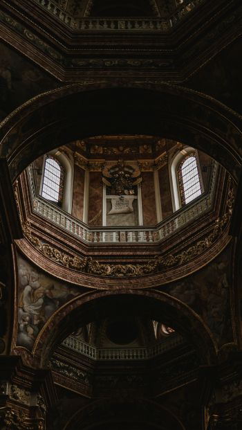 film photography, frescoes, dome Wallpaper 640x1136