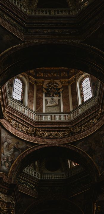 film photography, frescoes, dome Wallpaper 1080x2220