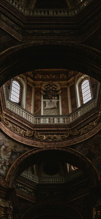 film photography, frescoes, dome Wallpaper 1080x2340