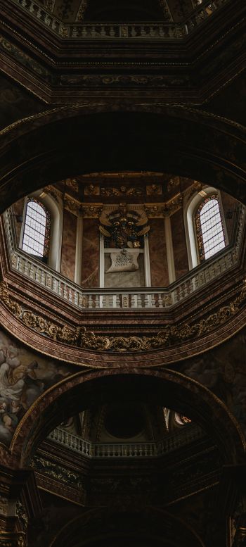 film photography, frescoes, dome Wallpaper 720x1600