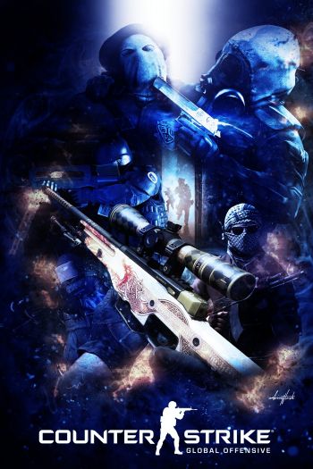 Counter-Strike: Global Offensive, blue wallpaper Wallpaper 640x960