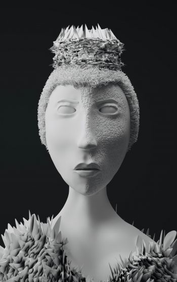 3D modeling, face Wallpaper 1752x2800
