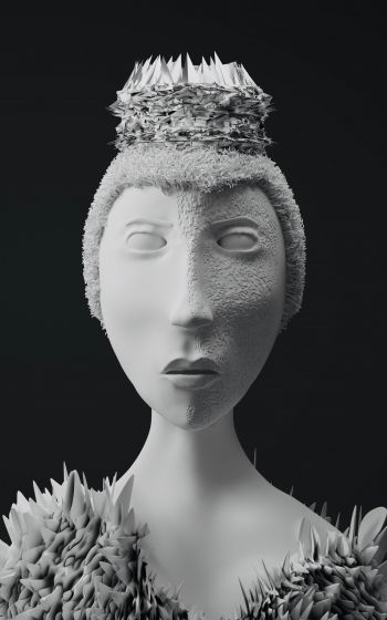 3D modeling, face Wallpaper 1600x2560