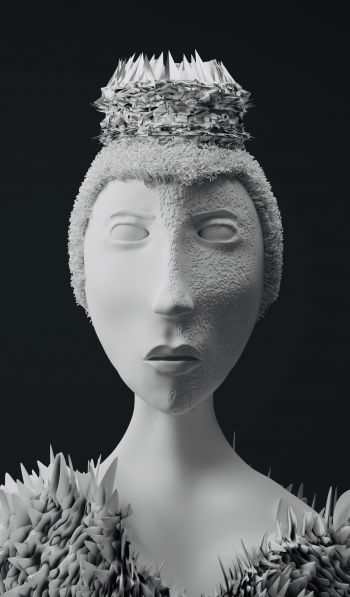 3D modeling, face Wallpaper 600x1024