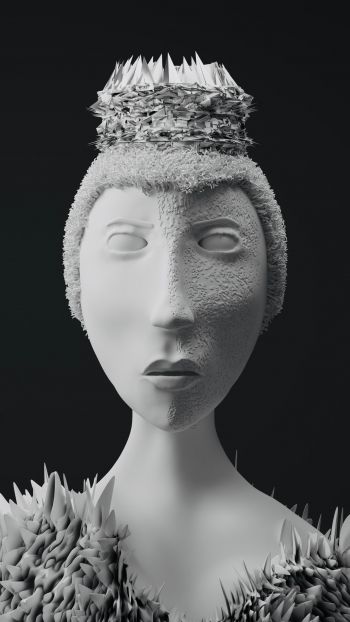 3D modeling, face Wallpaper 1440x2560