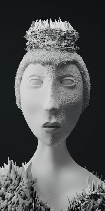 3D modeling, face Wallpaper 720x1440