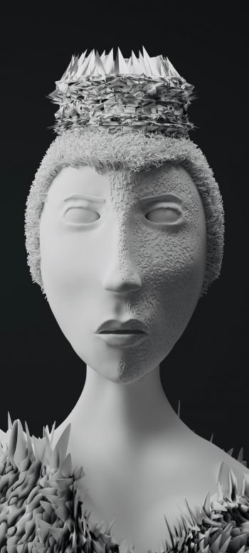 3D modeling, face Wallpaper 1080x2400