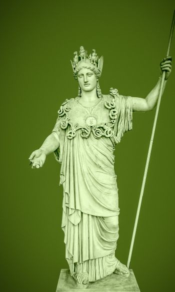 statue, green background Wallpaper 1200x2000