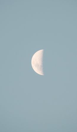 moon, blue sky Wallpaper 600x1024