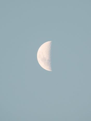 Обои 1620x2160 луна, голубой небо