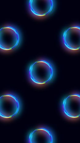 circles, 3D modeling Wallpaper 640x1136