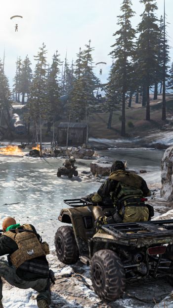 Обои 640x1136 Call of Duty: Warzone, королевская битва
