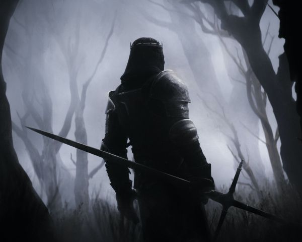 warrior, forest, sword Wallpaper 1280x1024