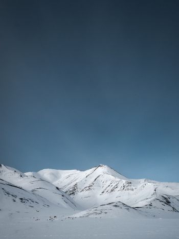 Обои 1668x2224 Шпицберген, горы, снег
