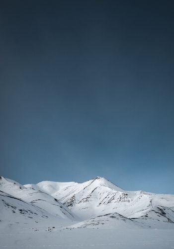 Svalbard, mountains, snow Wallpaper 1668x2388