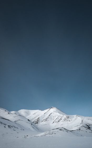 Svalbard, mountains, snow Wallpaper 1752x2800