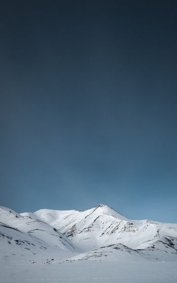 Svalbard, mountains, snow Wallpaper 800x1280
