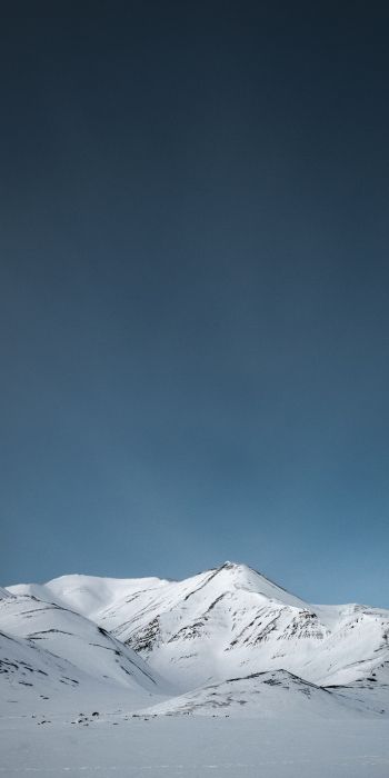Обои 720x1440 Шпицберген, горы, снег