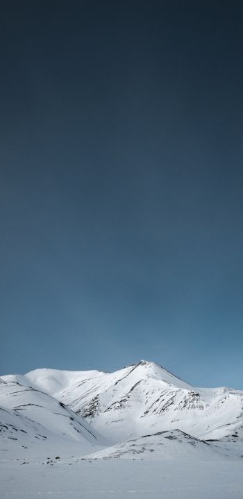 Обои 1440x2960 Шпицберген, горы, снег