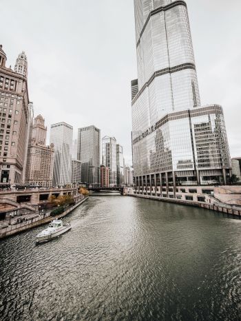 Chicago, USA, skyscraper Wallpaper 1536x2048