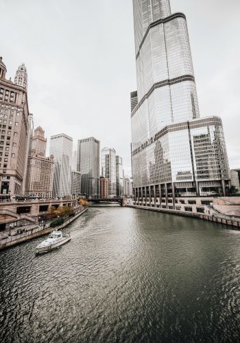 Chicago, USA, skyscraper Wallpaper 1668x2388