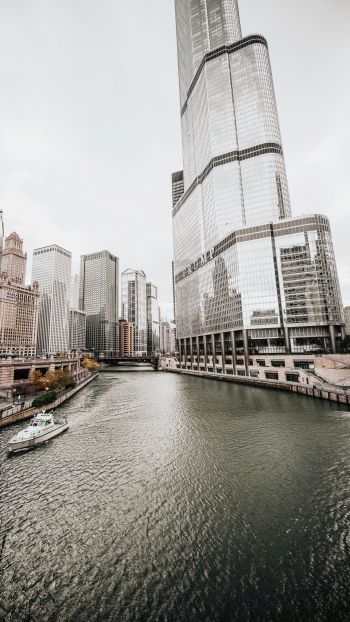 Chicago, USA, skyscraper Wallpaper 1080x1920