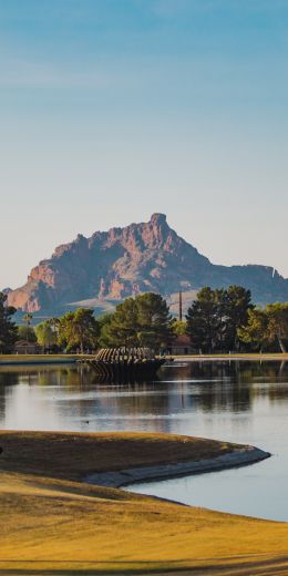 lake, mountains, mountain range Wallpaper 720x1440