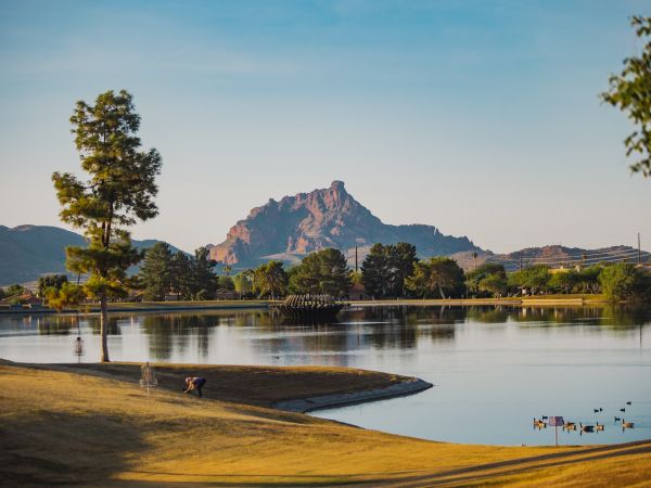 lake, mountains, mountain range Wallpaper 800x600