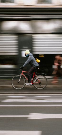 Paris, France, cyclist Wallpaper 1125x2436