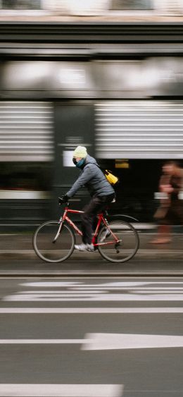 Paris, France, cyclist Wallpaper 1080x2340