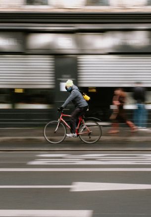 Paris, France, cyclist Wallpaper 1640x2360