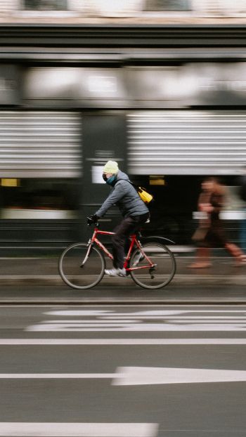 Paris, France, cyclist Wallpaper 1080x1920