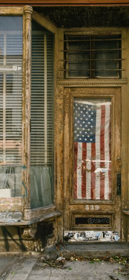 window blind, street photography Wallpaper 828x1792