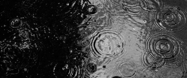 ripple, puddle, water droplets Wallpaper 3440x1440