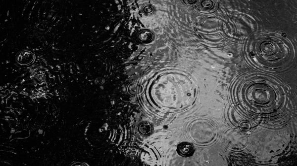 ripple, puddle, water droplets Wallpaper 1366x768