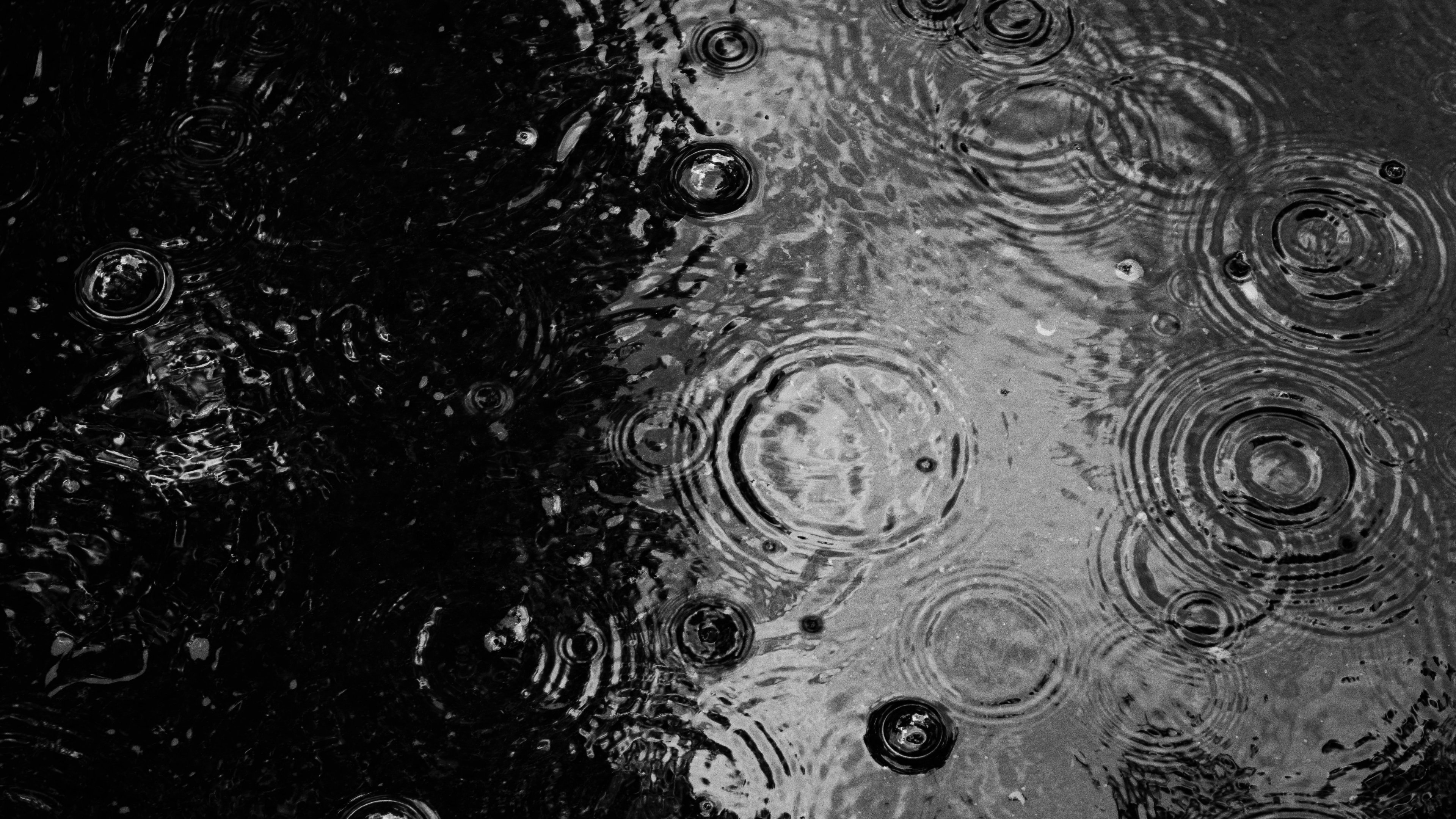 Ripple, puddle, water droplets Wallpaper 3840x2160 4K Ultra HD