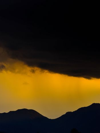 sunset, black cloud Wallpaper 1536x2048