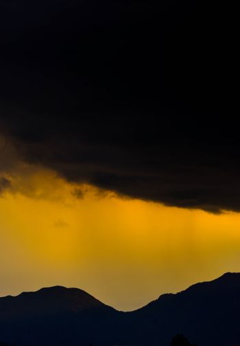 sunset, black cloud Wallpaper 1640x2360