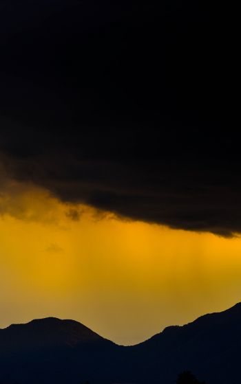 sunset, black cloud Wallpaper 1752x2800