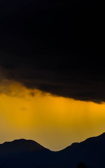 sunset, black cloud Wallpaper 1600x2560