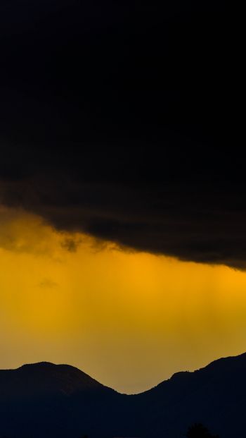sunset, black cloud Wallpaper 640x1136